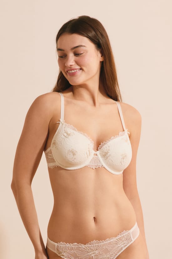 Soutien-gorge N.4 - Le coques fines en broderie florale;${refinementColor}