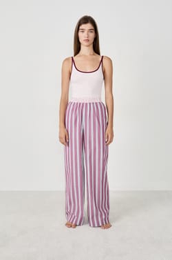 Pantalon de pyjama à rayures;${refinementColor}