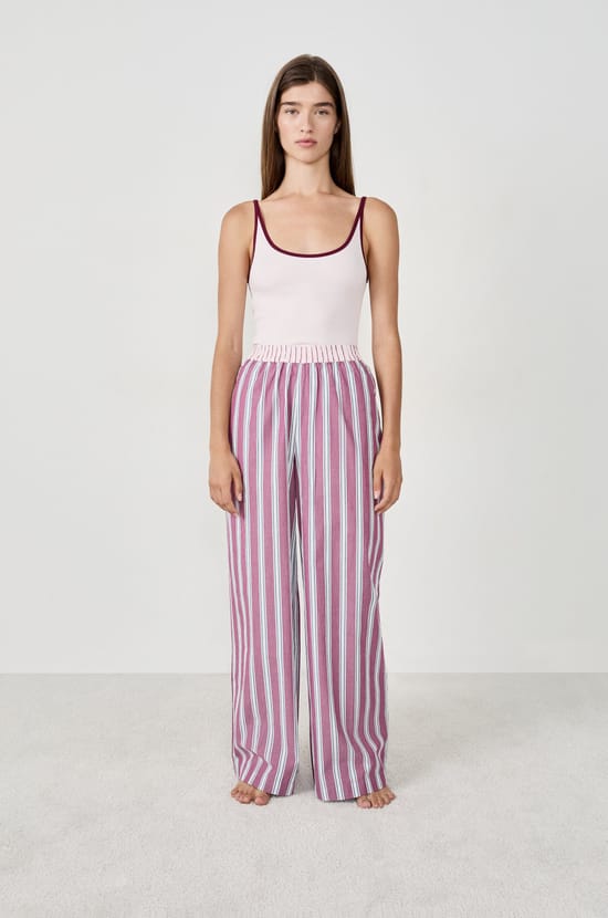 Pantalon de pyjama à rayures;${refinementColor}