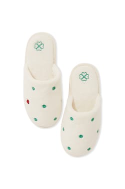 Chaussons mules &agrave; pois;${refinementColor}
