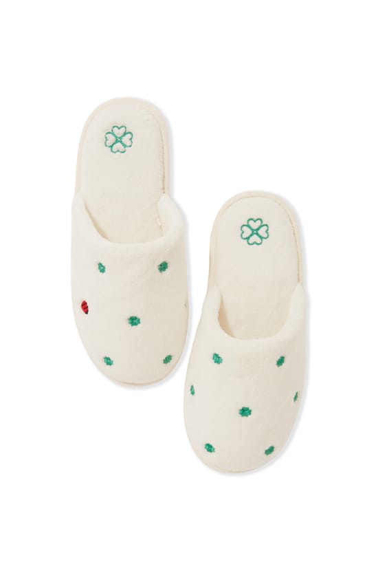 Chaussons mules &agrave; pois;${refinementColor}