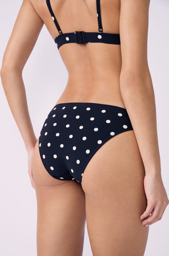 Culotte bikini bas de maillot à pois;${refinementColor}