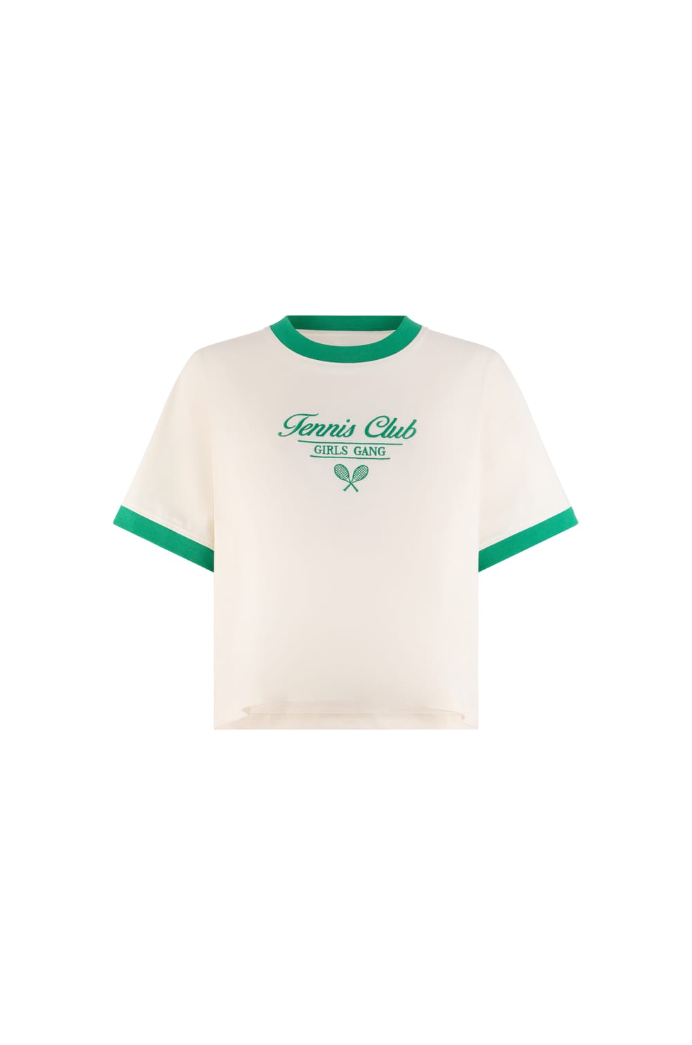 T-shirt en coton avec &eacute;criture "tennis club";${refinementColor}