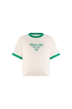 T-shirt en coton avec &eacute;criture "tennis club";${refinementColor}