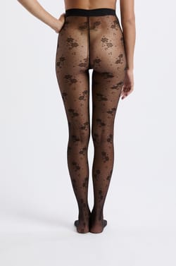 Transparente Strumpfhose mit Print - 15D;${refinementColor}