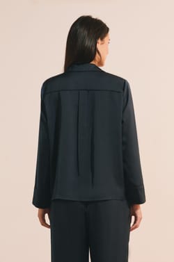 Chemise de pyjama satin&eacute;e;${refinementColor}