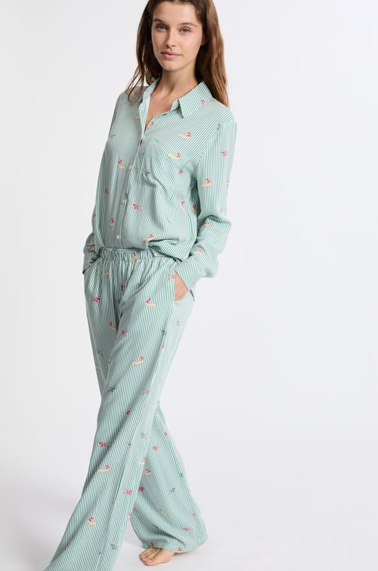 Pantalon de pyjama à motifs;${refinementColor}