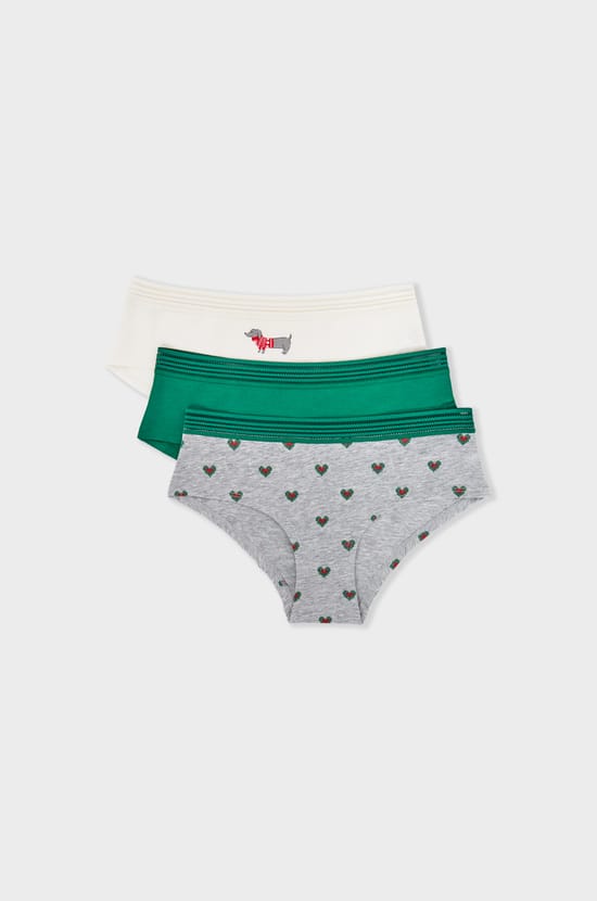 Lot de 3 shortys en coton;${refinementColor}