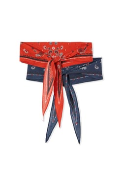 Cotton Scarf with Patterns;${refinementColor}