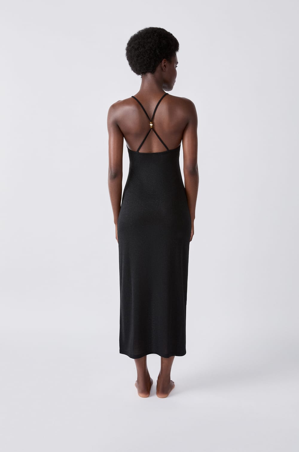 Robe longue de plage pailletée;${refinementColor}