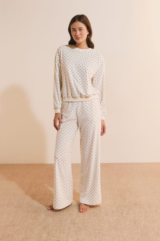 Ensemble de pyjama &agrave; pois;${refinementColor}