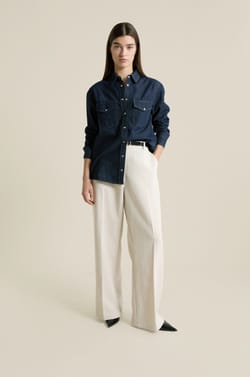 Denim effect shirt;${refinementColor}