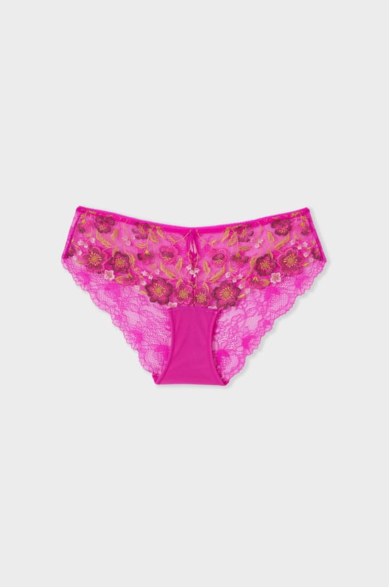 Embroidered Boyshort;${refinementColor}