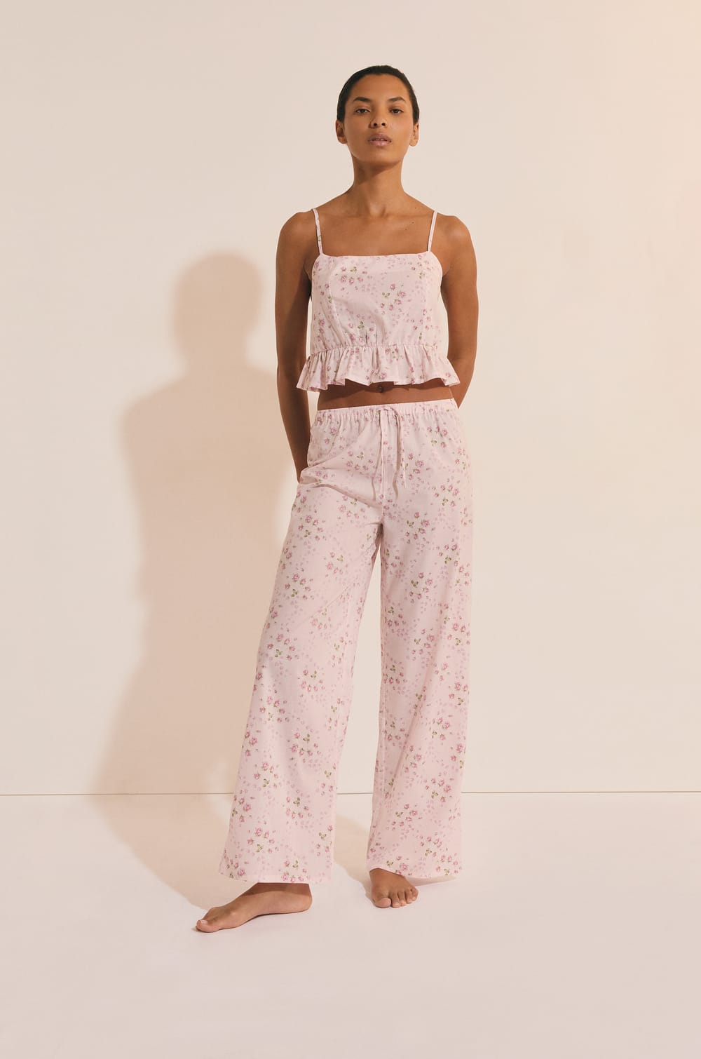 Top de pyjama en coton;${refinementColor}