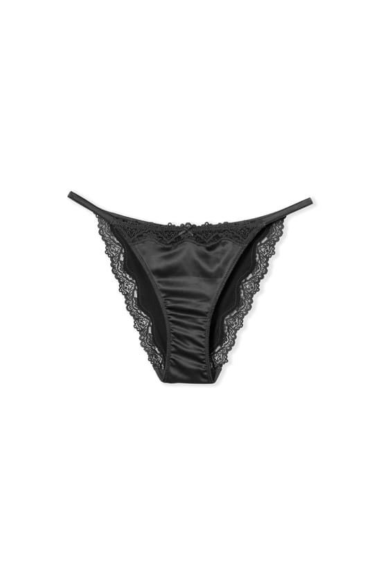 Culotte satin&eacute;e avec d&eacute;tails dentelle;${refinementColor}