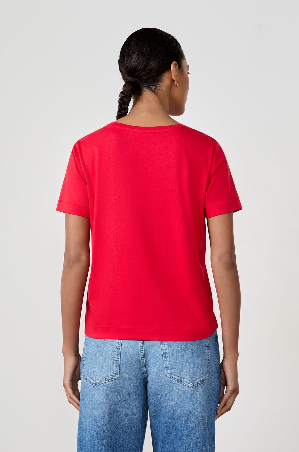 Katoenen T-shirt met korte mouwen;${refinementColor}