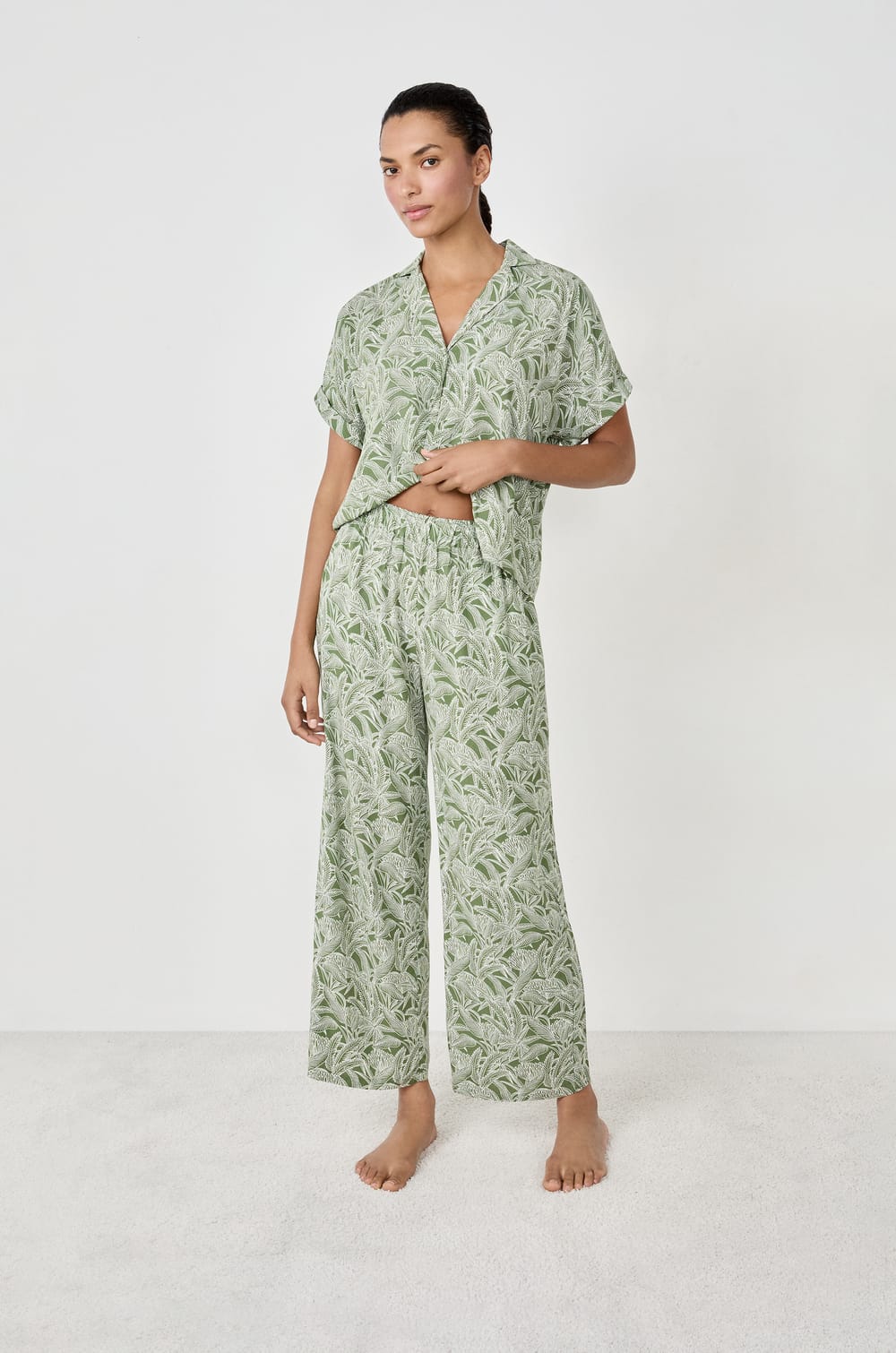 Pantalon de pyjama à imprimés;${refinementColor}
