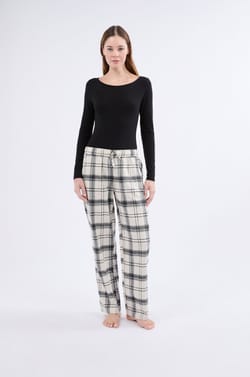 Karierte Pyjama Hose aus Baumwolle;${refinementColor}