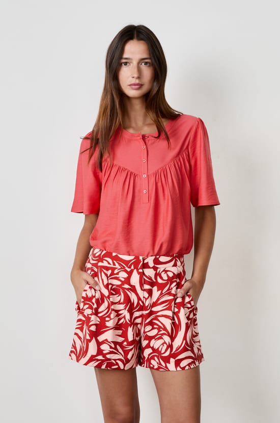 Printed fluid shorts;${refinementColor}