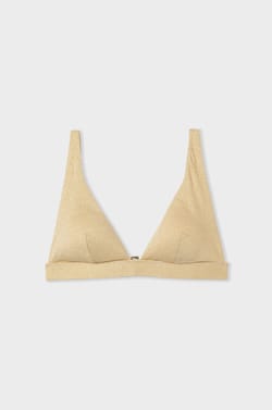 Iridescent Wireless Triangle Foulard Bikini Top;${refinementColor}