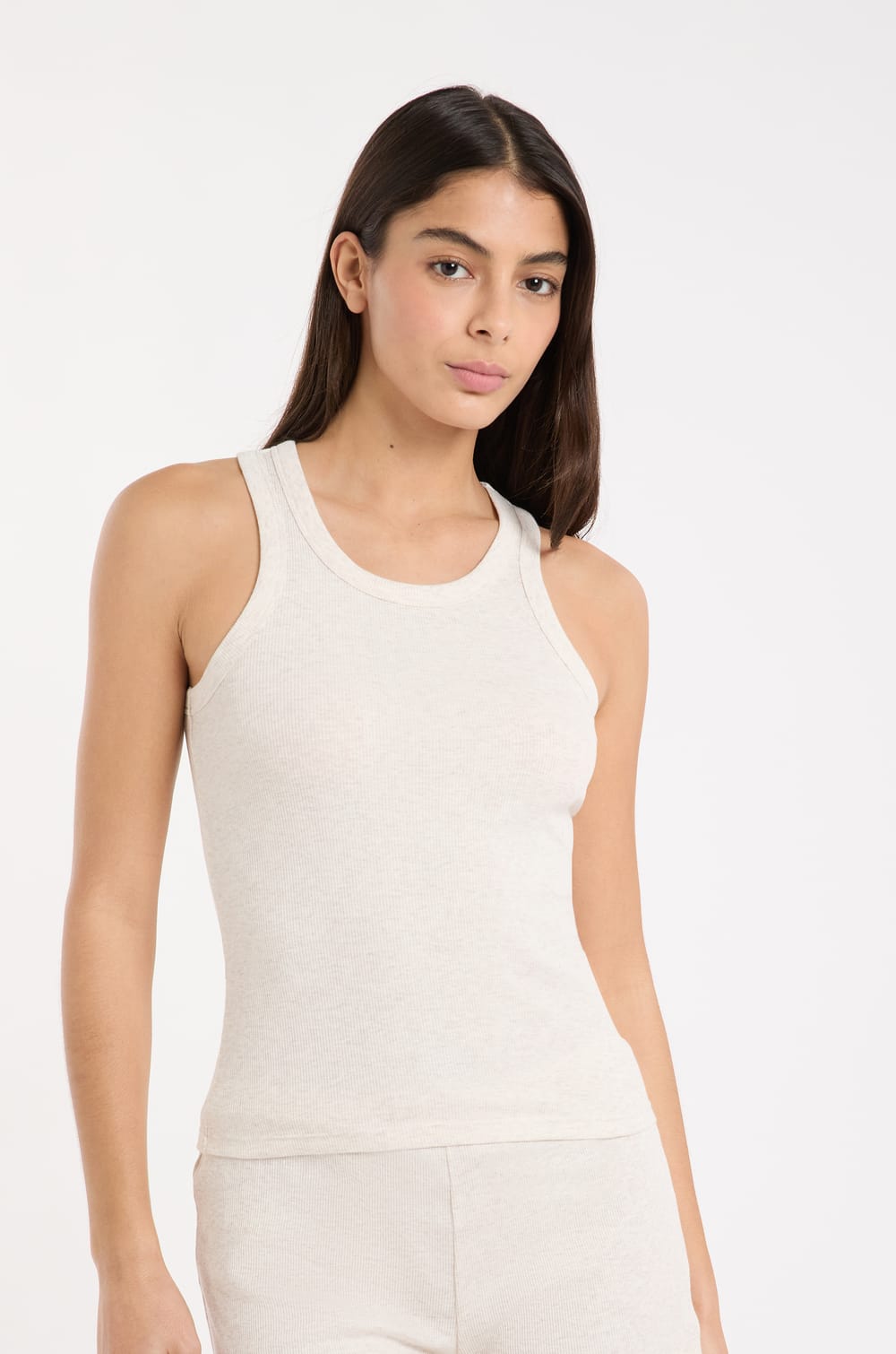 D&eacute;bardeur de pyjama col rond avec coton;${refinementColor}