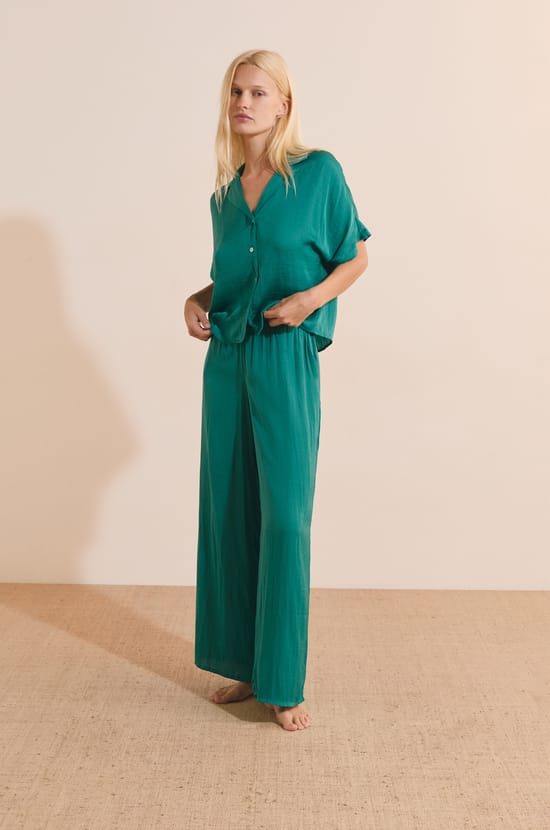 Wide-leg satin trousers;${refinementColor}