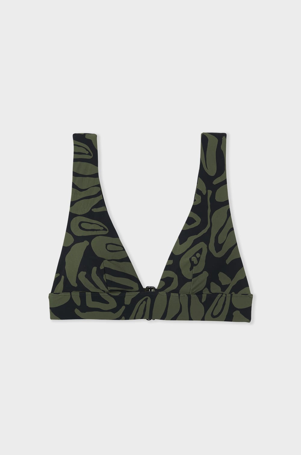 Patterned triangle bikini top;${refinementColor}