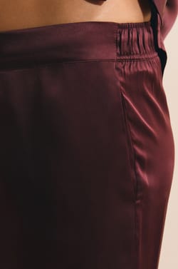 Pantalon de pyjama en soie;${refinementColor}