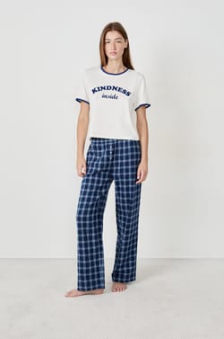 Pantalon de pyjama à carreaux;${refinementColor}