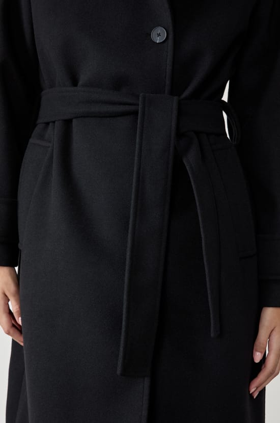 Manteau long ceinturé;${refinementColor}