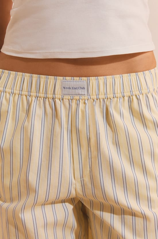 Pantalon de pyjama en coton &agrave; rayures;${refinementColor}