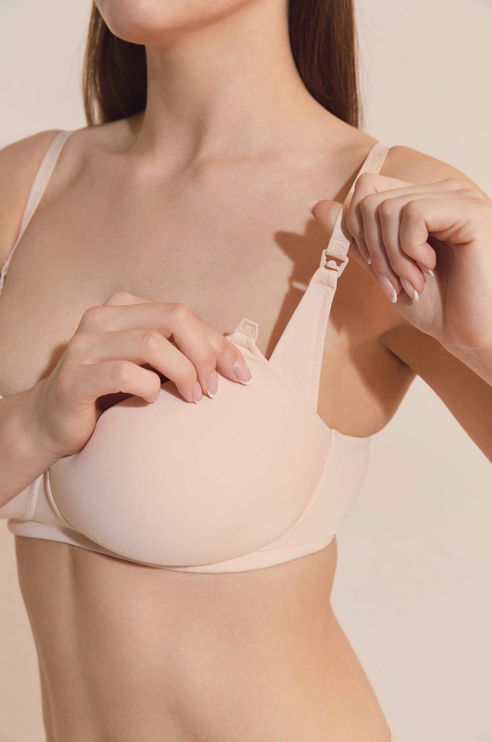 Sujetador con copas finas, clips de lactancia;${refinementColor}