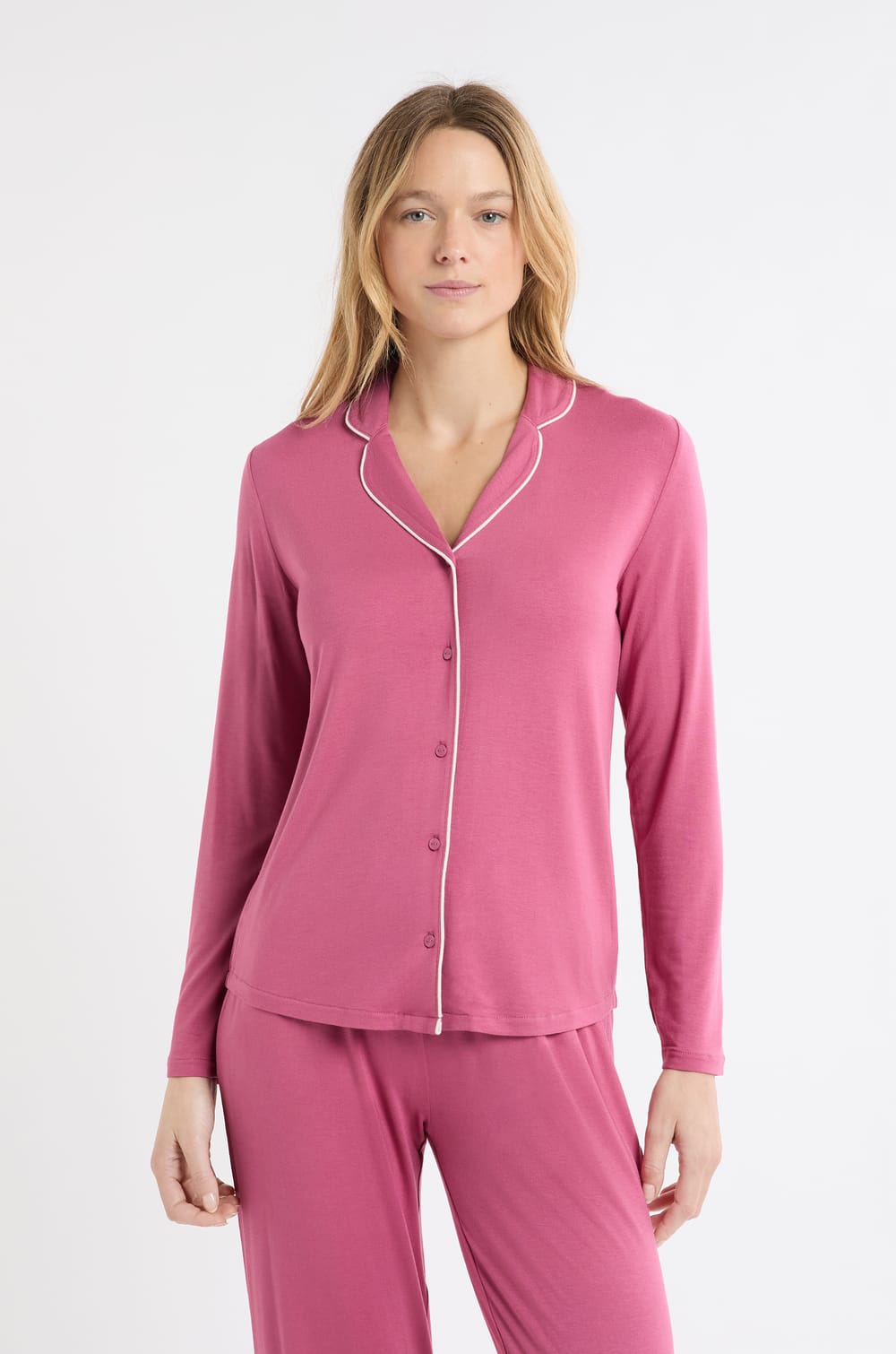 2-teiliges Pyjama-Set mit langen Ärmeln;${refinementColor}