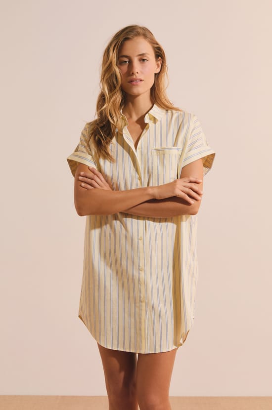 Camis&oacute;n de algod&oacute;n a rayas;${refinementColor}