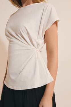 T-shirt manches courtes drapp&eacute;;${refinementColor}