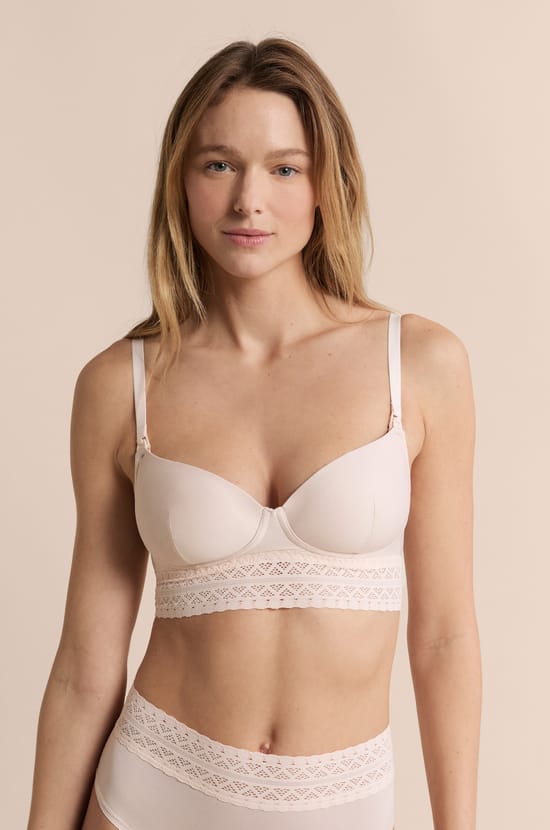 Lightly Lined Bra, Nursing Clips;${refinementColor}