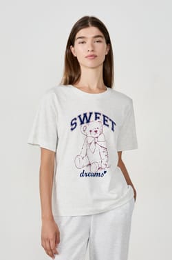 T-shirt de pyjama imprimé;${refinementColor}