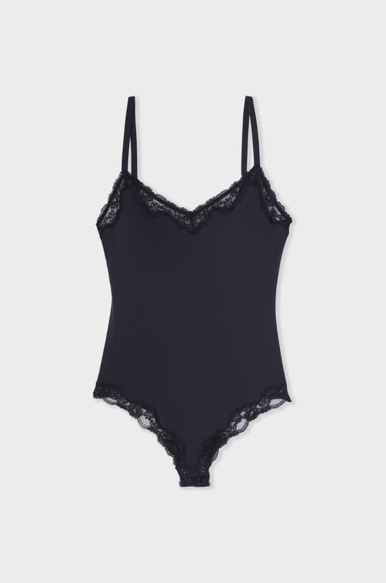 Body en microfibre et dentelle;${refinementColor}