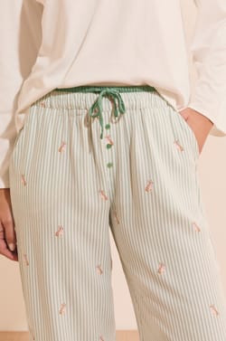 Pantalon de pyjama &agrave; rayures avec motifs chiens;${refinementColor}