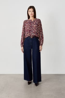 Camisa con estampado floral;${refinementColor}