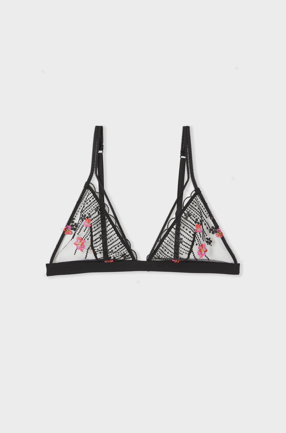Soutien-gorge triangle avec broderie;${refinementColor}