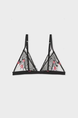 Soutien-gorge triangle avec broderie;${refinementColor}