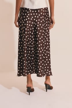 Jupe longue &agrave; pois;${refinementColor}