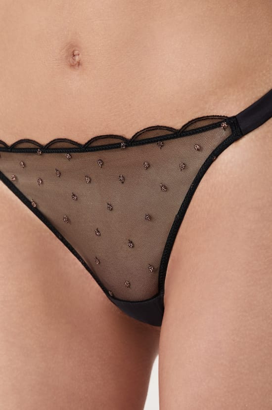 Embroidered Thong;${refinementColor}
