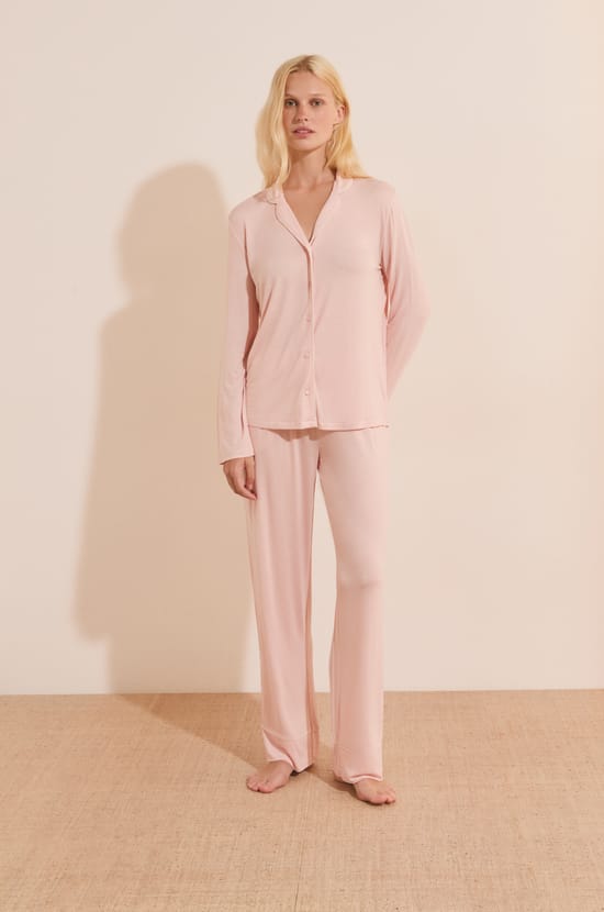 2-delige pyjamaset met lange mouwen;${refinementColor}