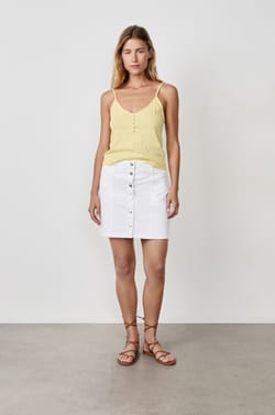 Débardeur en coton à fines bretelles;${refinementColor}