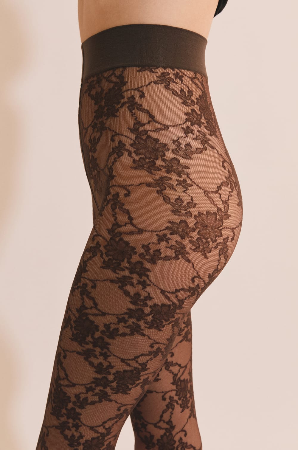 Collant semi-opaque &agrave; motifs - 30 Deniers;${refinementColor}
