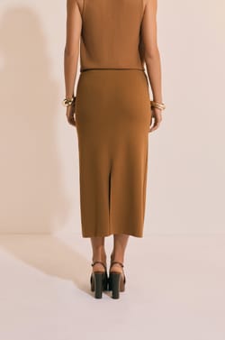 Jupe longue avec d&eacute;tails boutons;${refinementColor}