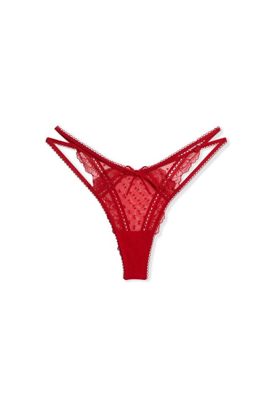 Tanga de tul y encaje;${refinementColor}