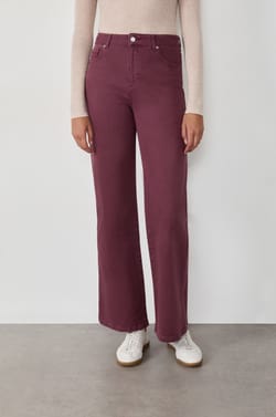 Pantalón recto de algodón;${refinementColor}